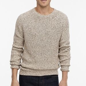 J. Crew Marled Cotton Crewneck Camel Sweater
